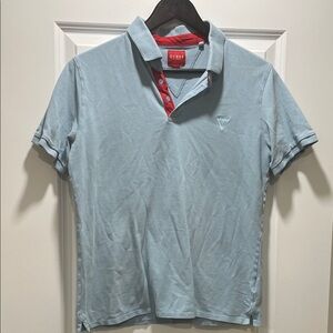 GUESS Sky Blue Men's Polo Shirt
